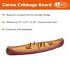Outside Inside - Hand Painted Canoe Cribbage Board