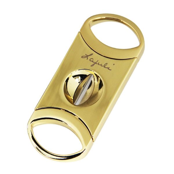 HAWAN Cigar Cutter Gold V-Cut Stainless Steel Cigar Guillotine