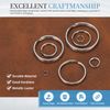 sourcing map Split Rings, 0.06" Thick 0.79" OD Stainless Steel Flat Jump Ring Keychain 40pcs