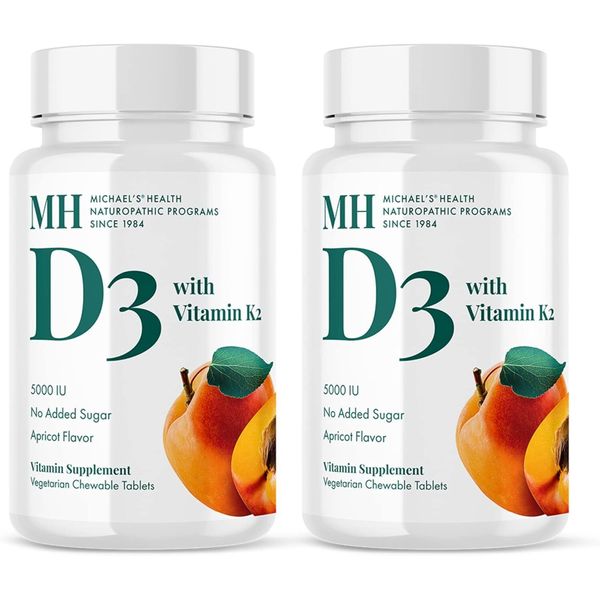 MICHAEL'S Health Naturopathic Programs Vitamin D3 with K2 - 90 Chewable Table...