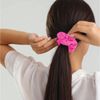 Silver Cloud 3 Mixed Fuchsia Satin Scrunchies