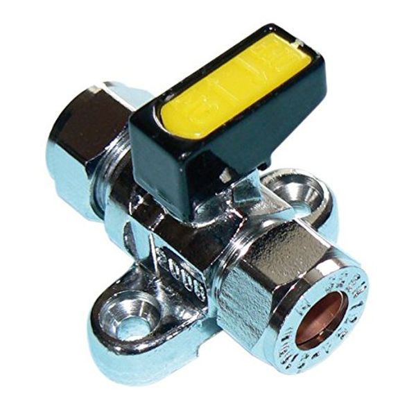 Metrogas 8mm Mini Lever Gas Ball Valve with Backplate