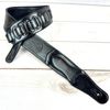 Walker & Williams LIC-12 Black Padded Strap with Traditional Tooling and Cross