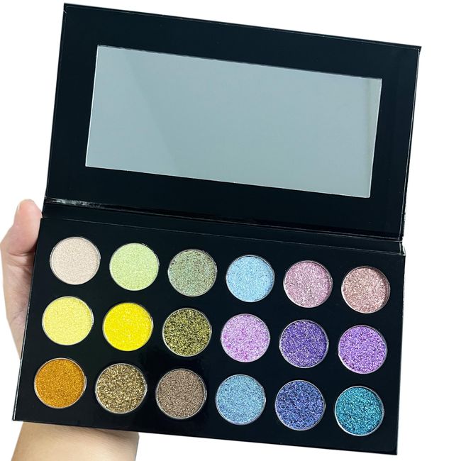 SZDYM 18 color eyeshadow palette,vegan eye shadow with special colors eyeshadow cosmetic Matte duochrome eyeshadow (make up-3（black palette）)