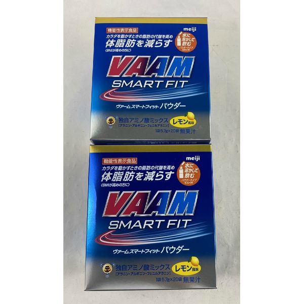 Set of 2 boxes (shipping included) Meiji VAAM Smart Fit Water Powder Lemon Flavor 20 bags Powdered soft drink 4902705035713