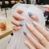 24 PCS Medium Length Fake Nails Trendy Nail Tips for Reception Party Afterparty False Nails Direct Application Nail Seal