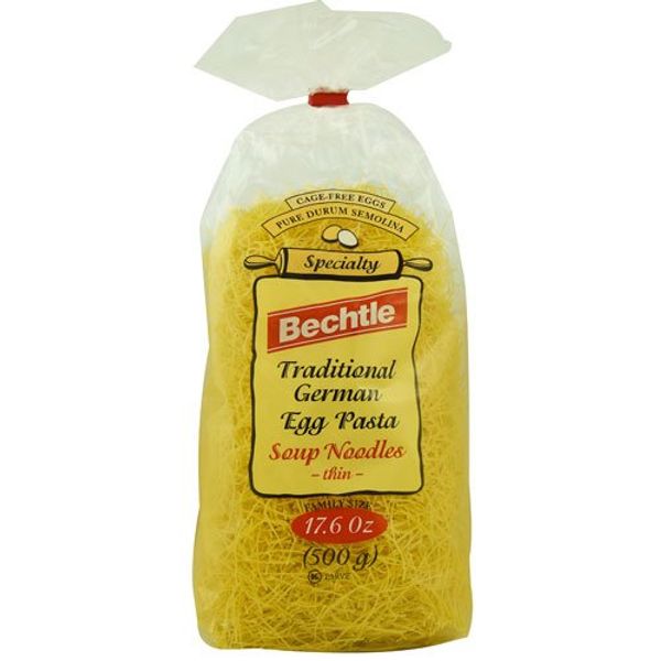 Bechtle Traditional German Cage Free Egg Pasta Soup Noodles Thin -- 17.6 oz (Pack of 2)