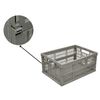 VR7 Folding storage crates with handles Stackable Plastic Storage Baskets for Home Kitchen Collapsible Storage Boxes Grey 3 Pack