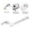 sourcing map 2-4 3/4"(51-121mm) C Spanner Wrench Adjustable Round Pin Spanner Wrenches Tool Chrome Vanadium for Lock Nut Machine Tools Mechanical Tool, Silver Tone
