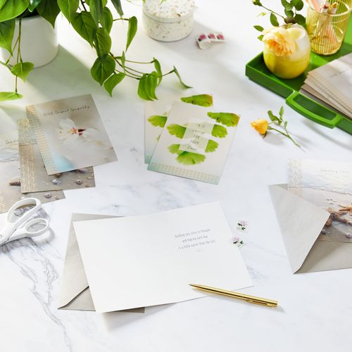 Hallmark Sympathy Cards Assortment, Nature (16 Assorted Thinking of You Cards with Envelopes)