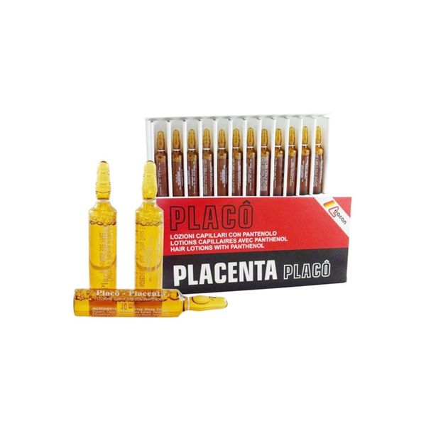 Placenta Placo Ampullen, gegen Haarausfall, intensive Behandlung, 12 x 10 ml