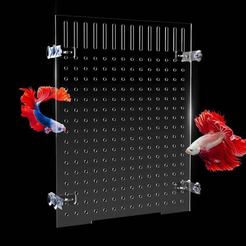 Fish Tank Divider Acrylic Aquarium Divider Kit with 8 Suction Cups ...