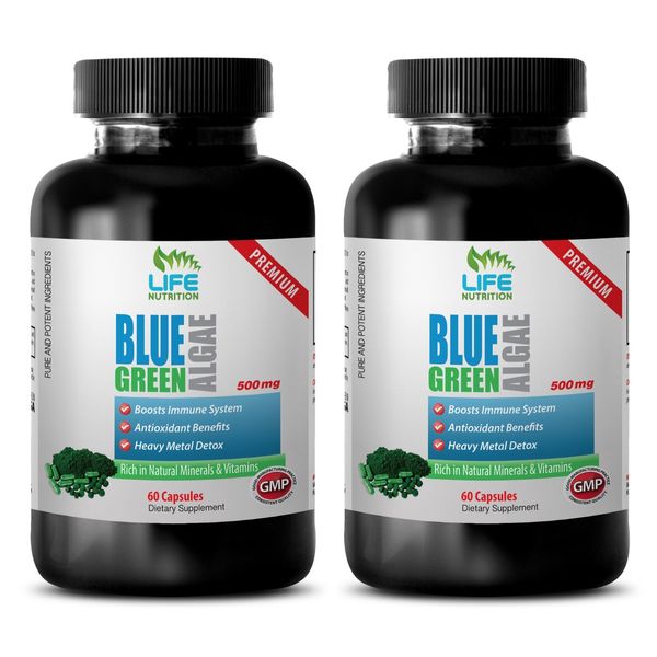 Super Food - Klamath BLUE GREEN ALGAE  500mg (2 Bottle )