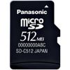 Panasonic RP-SM512BJ1K Micro SD Card 512MB