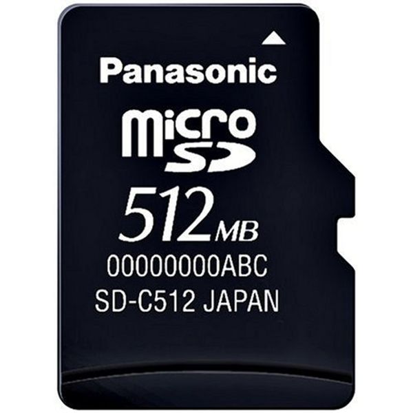 Panasonic RP-SM512BJ1K Micro SD Card 512MB
