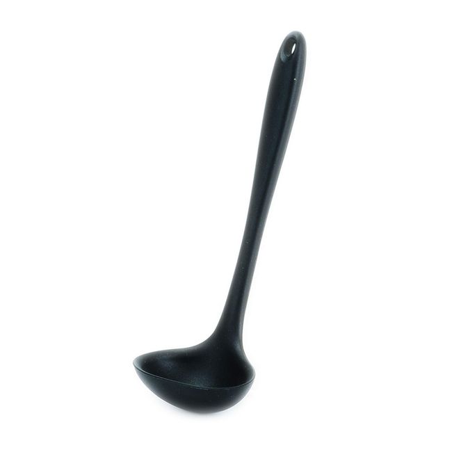 Pearl Metal Touch Silicone Ladle, Small, Black