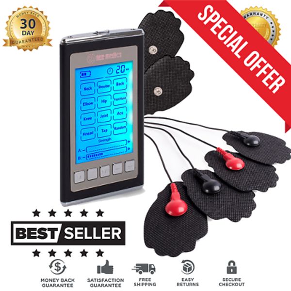 Tens Unit Rechargeable Muscle Stimulator Massager Pain Relief Dual Channel