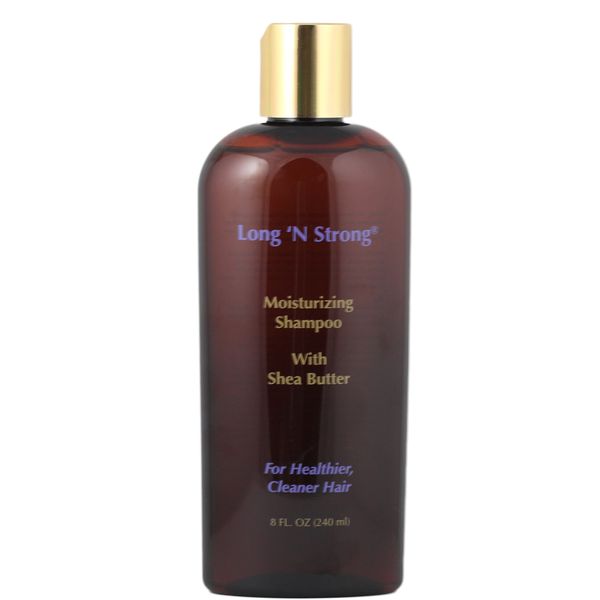 Long N Strong Moisturizing Shampoo with Shea Butter! Cleans & Softens Hair, Helping Obtain the Perfect Ph Balance for All Ethnic Hair Types