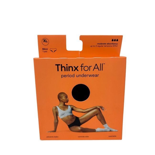 Thinx For All Period Better XL Bikini 1 Pair Moderate Absorbency Up To 3 Regular