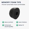 kwmobile Replacement Ear Tips Compatible with Beats Fit Pro - Set of 6 - Memory Foam Eartips - Black