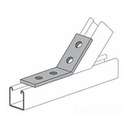 Power Strut PS-781-45-DEG-EG Electrogalvanized Steel 4 Hole 45 Degree Open Angle Connector