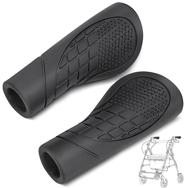 2Pcs Walker Handle Crutch Pads, General Walking Aids Cane Handle Grip Replacement Supplies, Crutch Pads for Armpits and Hand Grips Tool, Crutch Covers, Crutches Padding Walker Parts and Accessories