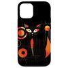 Case for iPhone 13 Retro Cat - Abstract Atomic Mid Century Modern