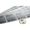 My Scratch Offs 1.5 Inch Silver Square Match 3 & Win Scratch Off Label Stickers - 250 Pack