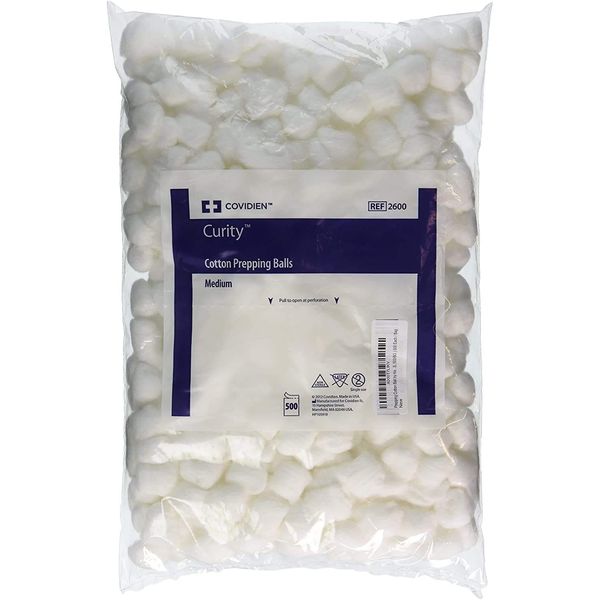 Perfect Stix - Cotton Balls M-500ct Cotton Balls M Cotton Balls, Pack of 500ct, Plain