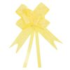 M METERXITY 100 Pack Pull Bows - Rose Pattern Present Wrap String Bow Ribbon, (8" Yellow)