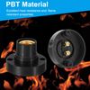 PATIKIL E14 Bulb Socket, 4pcs Round Screw Base Lamp Holder Light Replacement Bases for Halogen CFL Light Bulb, Black
