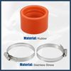 INFINAUTO 45mm ID Orange Carburetor Adapter Intake Pipe Boot Interface - 1Pcs Durable Material Stylish Design