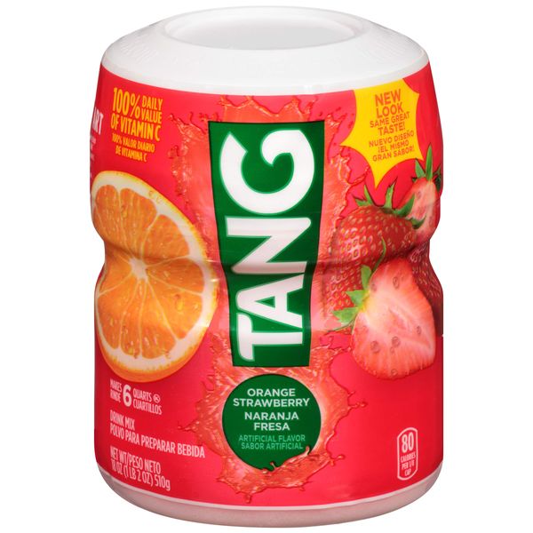 Tang Vitamin Orange Strawberry Sweetened Powdered Drink Mix 12 Count 18 oz Canisters