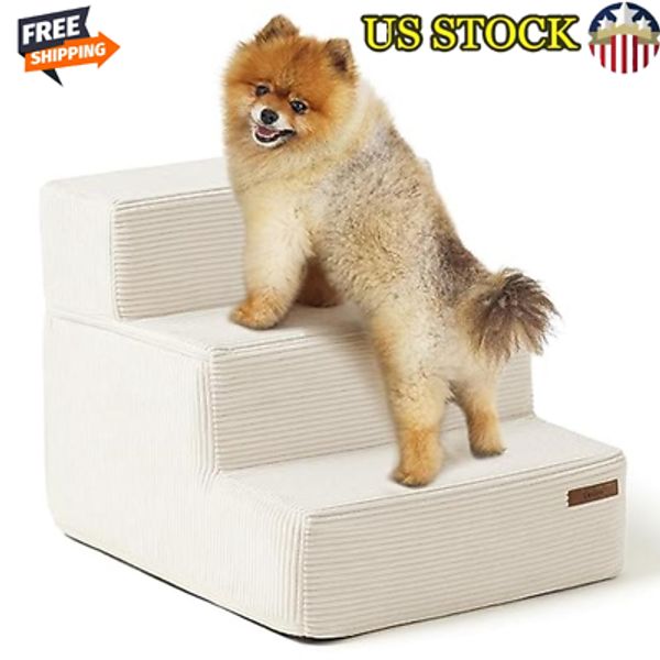 Dog Stairs for Small Dogs Pet Stairs for Bed and Couch Folding Pet Steps 3 Steps