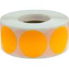 Orange Fluorescent Circle Stickers, 25mm 1 Inch Dot Labels 500 Pack