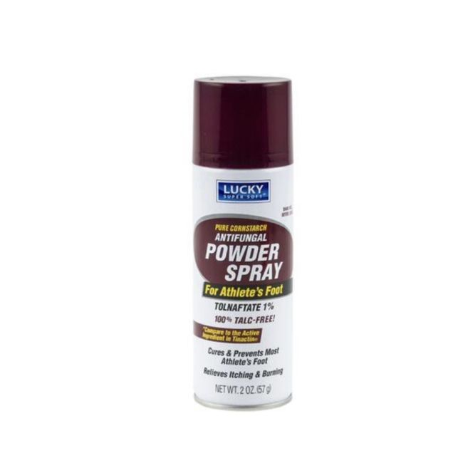 Lucky Super Soft Antifugal Powder Spray For Athlete's Foot, 2 oz.