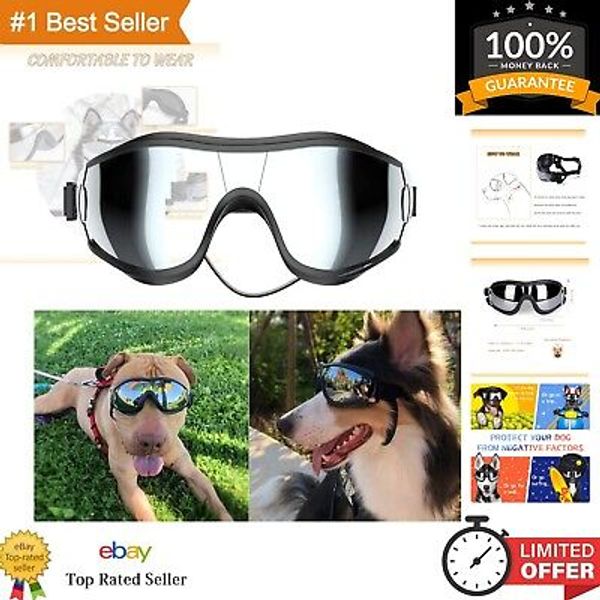 Shatterproof Dog Goggles with Anti-Fog Lenses – Stylish Eye Protection for Pets