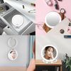 FACSINATE Mirror, Tabletop, Makeup Mirror, Stylish, Stand Mirror, Thin, 0.6 inches (1.5 cm), Magnifying Glass, 72 Energy Saving LED Bulbs, Foldable, 3 Levels of Brightness Adjustment, Simple, Standing Type, No Space Required, Industry Level, Angle Adjustm