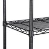 2 PCS 4-Tier Wire Shelf Rack Garage Storage Shelf Rack 265 LB Max Load Black