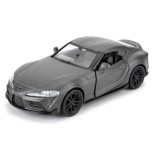 RMZ City 1/36 Toyota Supra Alloy Model Car with Pull Back Function Toy Car for Collecting and Decorating Model Toys, Car Gifts for Boys and Girls (Grey)