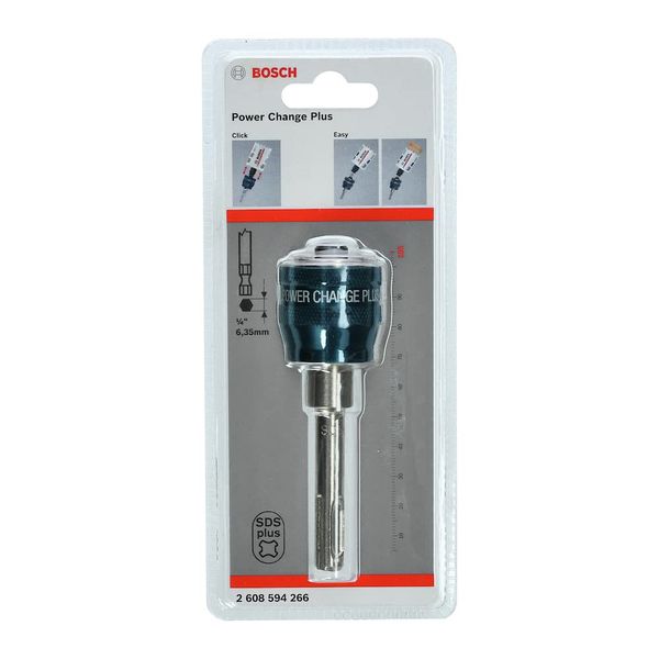 Bosch Professional 1x Power Change Plus Adapter (Socket SDS Plus, Accessory Hole Saw)