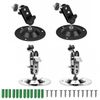 Ring Camera Mount, 4PCS Camera Wall Mount Bracket 360 Degree Adjustable for Indoor and Outdoor Use (Black)