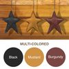 CWI Gifts 3/Set, Primitive Fabric Star Ornaments
