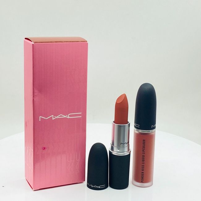 MAC POWDER KISS LIP KIT : LIKE DAUGHTER - 2pcs SET -   NEW IN BOX