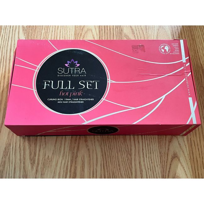 Sutra Hot Pink Full Set Curling Iron, Straightener, Mini Straightener