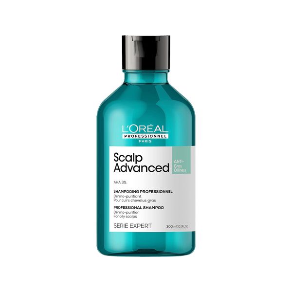 L'Oréal Professionnel Haarshampoo zur Reinigung fettiger Kopfhaut, Scalp Advanced, Anti-Oiliness Dermo-Purifier Shampoo, 300 ml