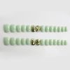 24PCS Adult Women's Nails Mint Green Nail Tips Flash Taking Photos, Weddings, Coming-of-Age Ceremonies, Parties, After-Parties, False Nails, Fake Nails