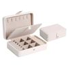 MaT store Jewelry Box, Accessory, Case, Storage, Ring, Jewelry, Small Items, Large Capacity, Present (White)
