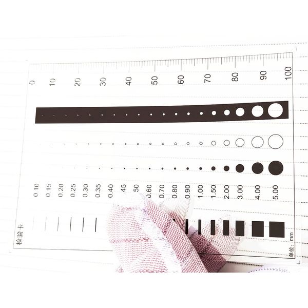 Flaw SEC Size Estimation Chart Dirt Test Gauge for Dot and Line Defects Measuring (1)
