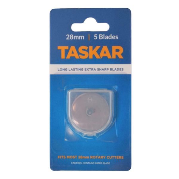 Taskar 28mm Rotary Cutter Blades for Olfa Etc - 5 Pack